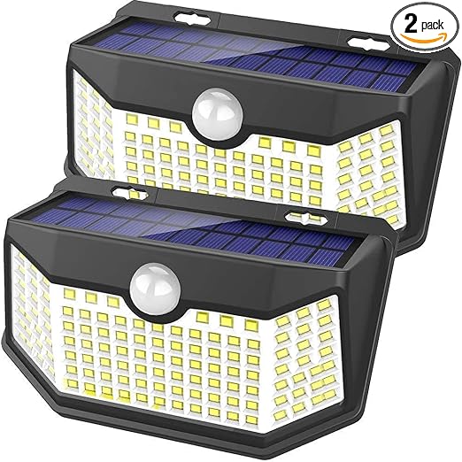 HMCITY Solar Lights Outdoor 120 LED