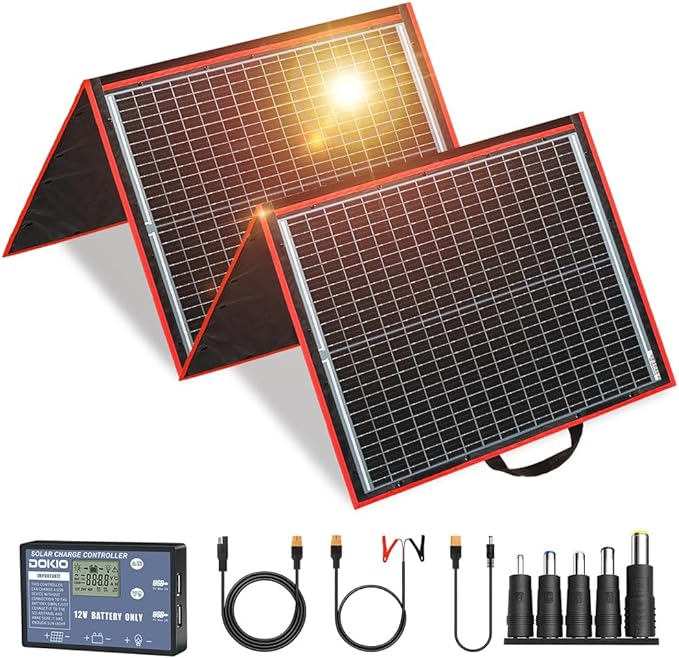 DOKIO 160W Portable Solar Panel Kit