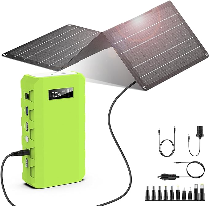 Powkey Portable Solar Generator with Panel