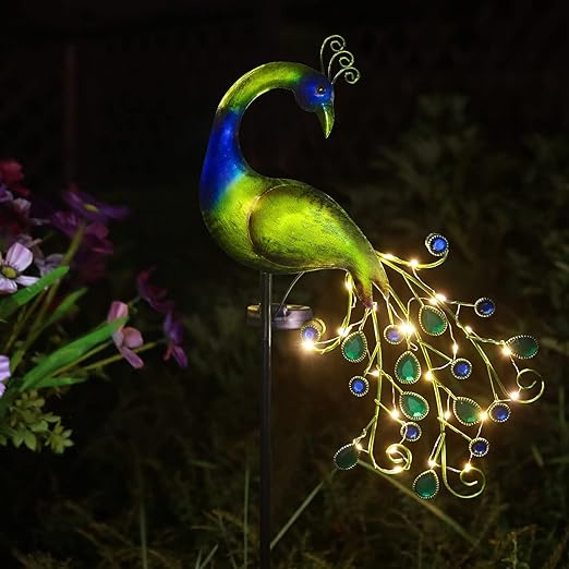 Solar Peacock Garden Lights