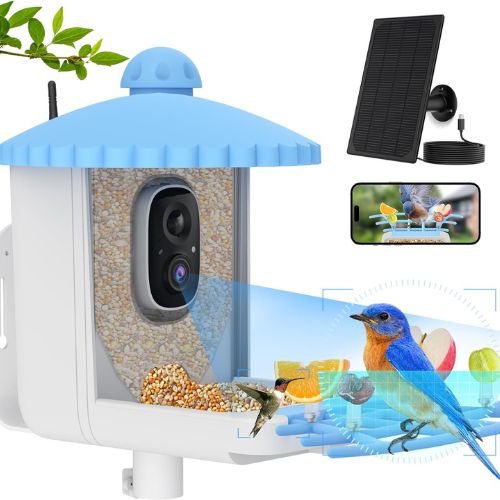 Twesync Smart Bird Feeder with 1080P HD Camera and Solar Power