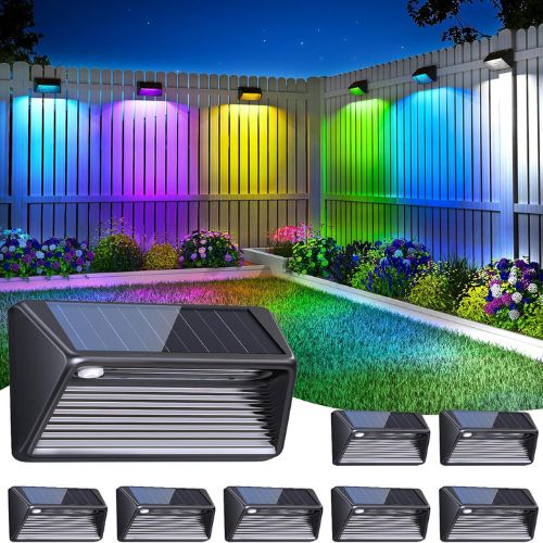 Versatile and Bright Solar Fence Lights - 8 Pack