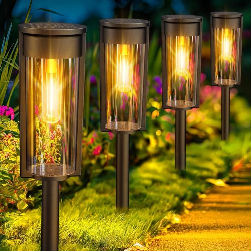 LETMY Solar Pathway Lights Outdoor - 8 Pack