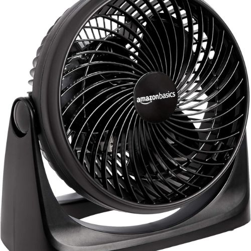 Amazon Basics 11-Inch Desk Fan - Ultra Quiet with Adjustable Tilt and 3 Speed Settings