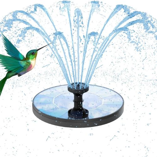 AMZtime Solar Water Fountain with 6 Nozzles