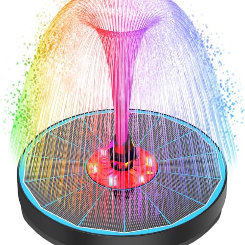 GAIZERL 3.5W Solar Birdbath Fountain with Lights