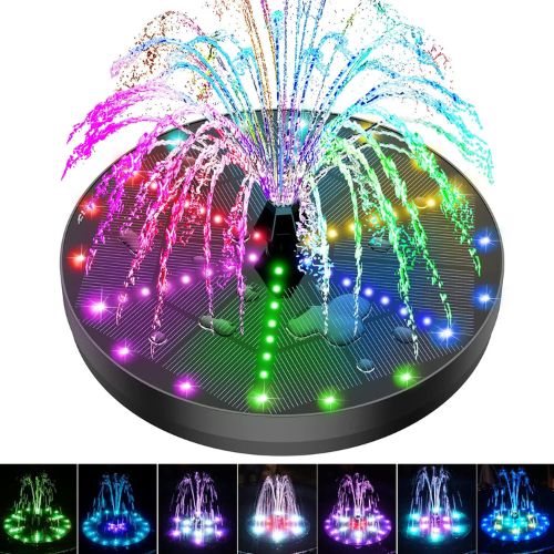 GAIZERL 4W Solar Bird Bath Fountain with LED Lights