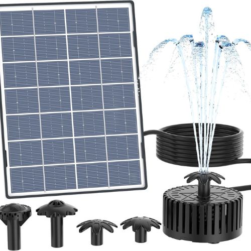 AISITIN 4.5W Solar Water Fountain Pump with Glass Panel