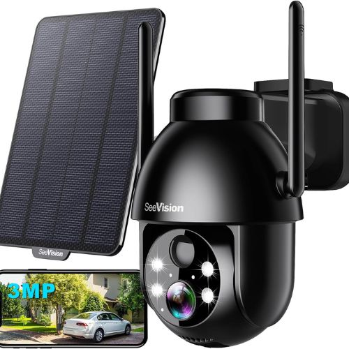 Solar Security Camera Wireless Outdoor 2K with AI Motion 