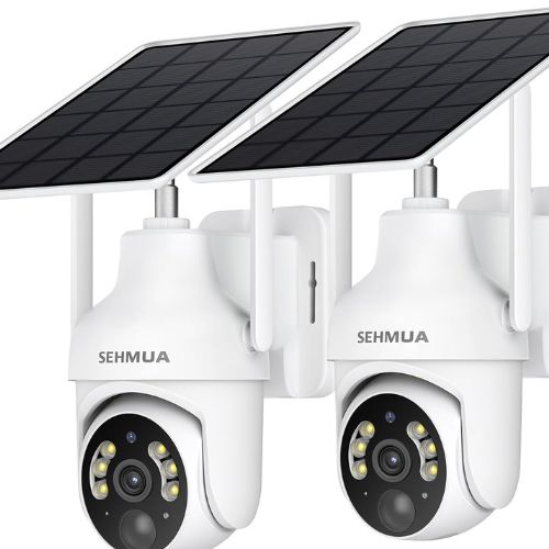 SEHMUA 2K Solar Security Cameras Wireless Outdoor