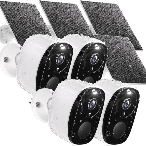 Rraycom 4pc Solar Security Cameras Wireless Outdoor